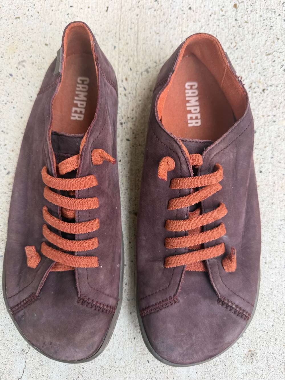 Camper Peu Cami Leather Barefoot Sneakers Brown EU 37 US 7